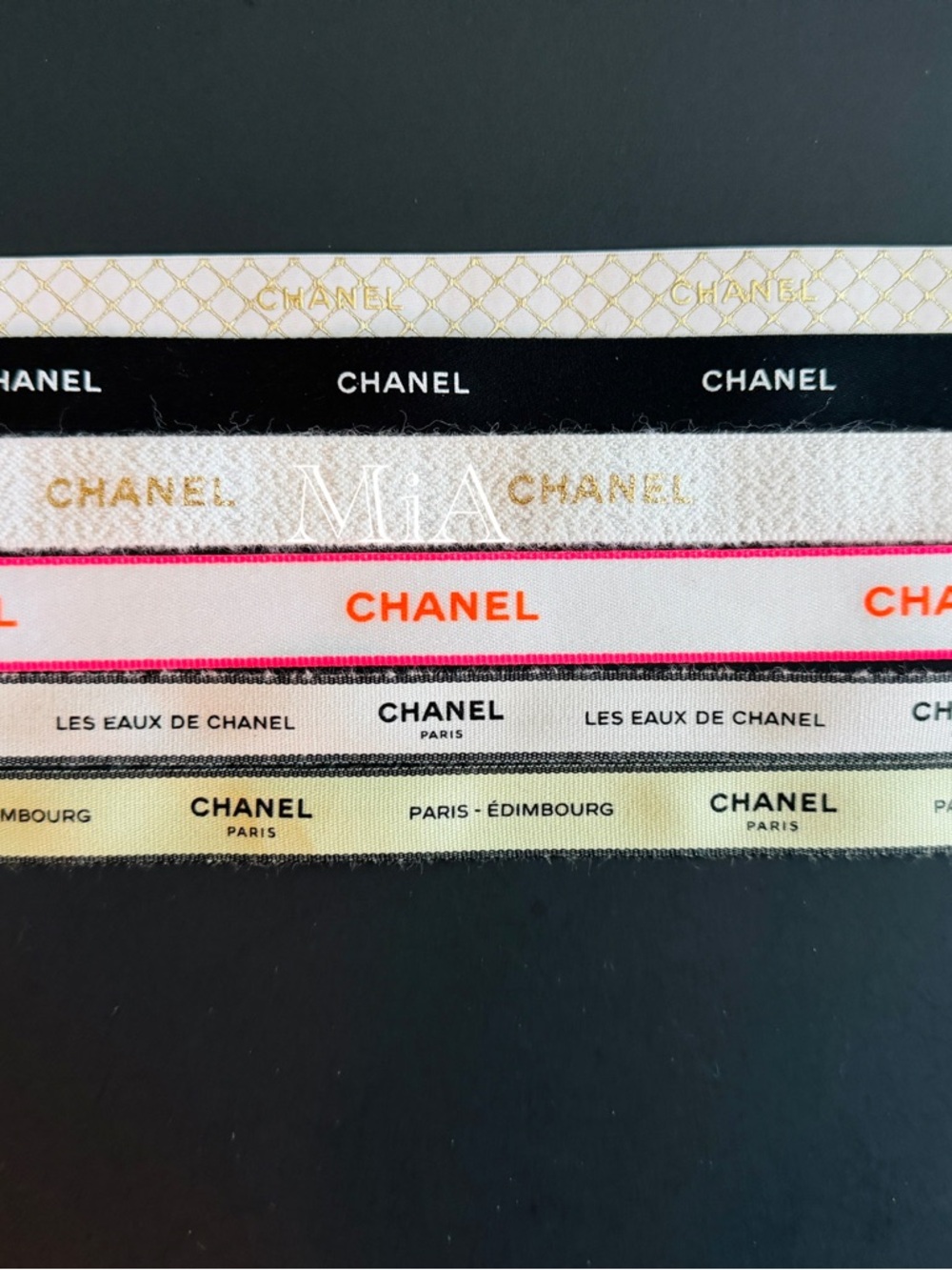 6 x CHANEL Ribbon 1 Yard each